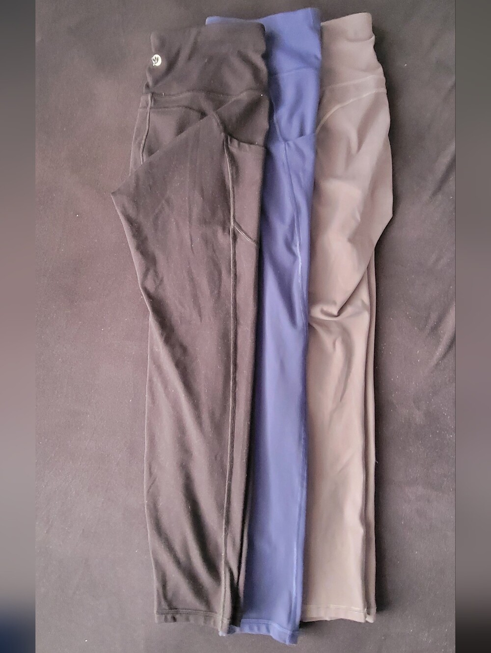 3 Pack Womens IUGA Leggings - Black, Blue, Gray